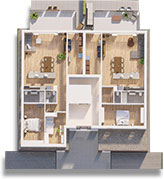 2. Obergeschoss: Whg 5 & 6